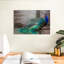 Élégant paon bleu sur toile-2034608569