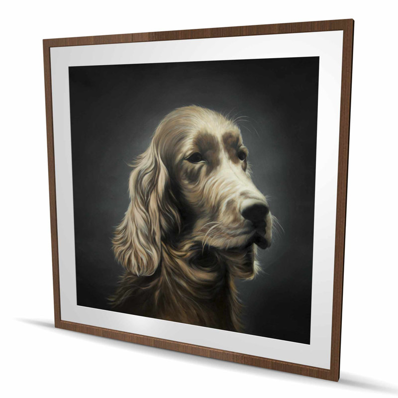 Field Spaniel - Office Hyperrealist Framed Print for Decor