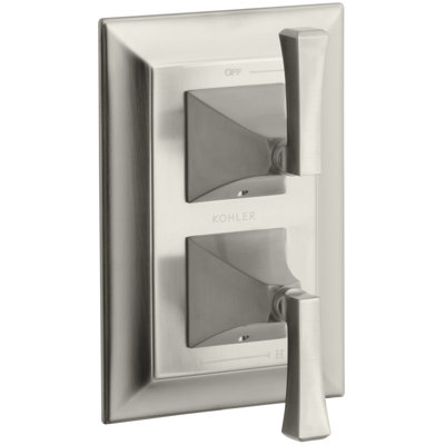 Memoirs Stately Valve Trim with Deco Lever Handles for Stacked Valve