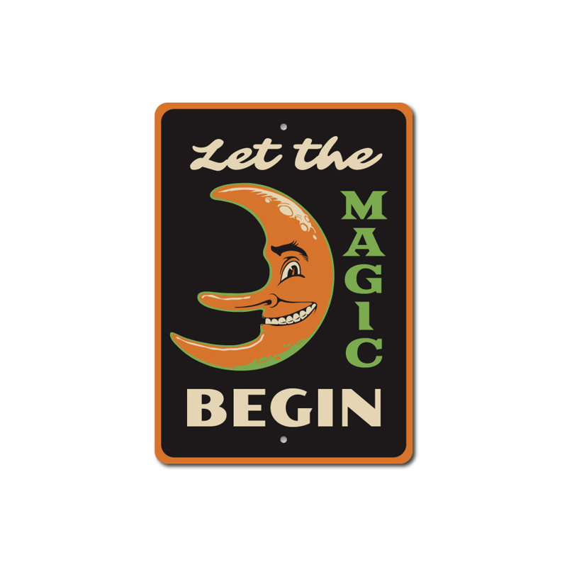 Let The Magic commencer, panneau en aluminium, H 14 po x l 10 po x P 0,04 po