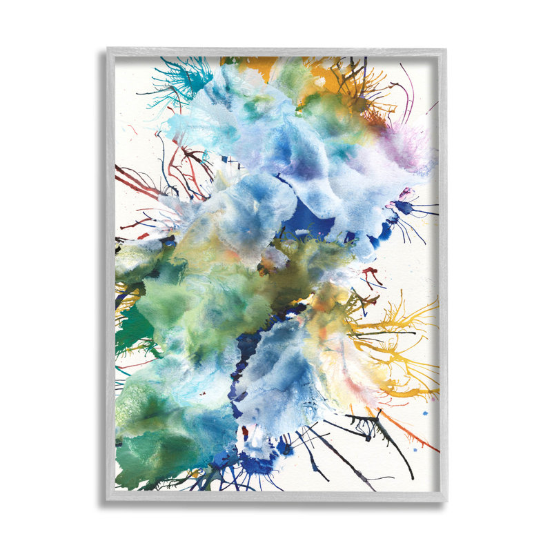 Art giclée chaotique abstrait par Jodi Fuchs, H 14 po x l 11 po x P 1,5 po, Estampe numérique Farmhouse