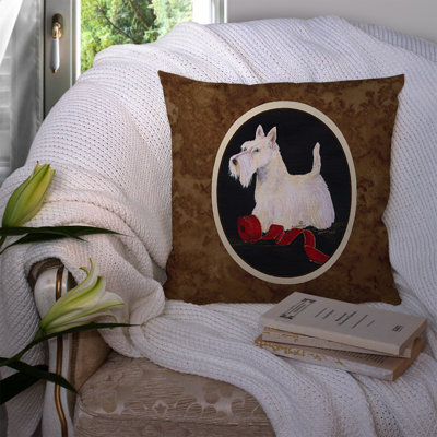 Scottish Terrier Outdoor Reversible Throw Pillow