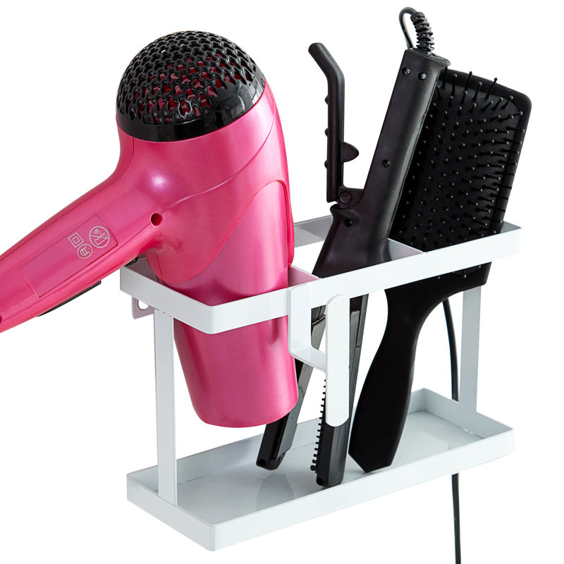 Metal 3 Compartments Hair Tool Holder