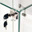 Tempered Glass Display Cabinet with Bluetooth LED Light and Safety Features for Versatile Use-262349121