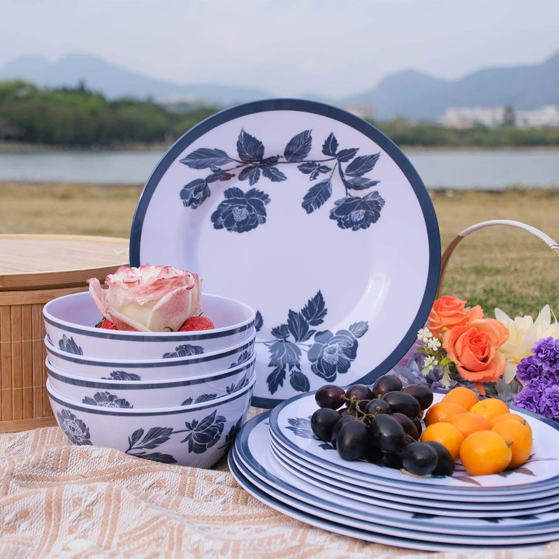 Melamine Dinnerware Grape Dinnerware Set MissYIP 12 Pcs Melamine