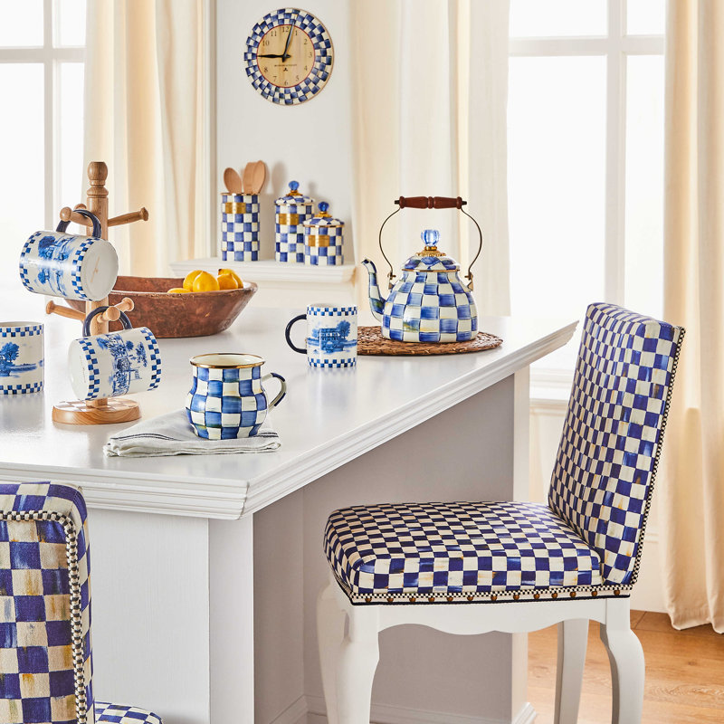 Check Mug, Blue/White