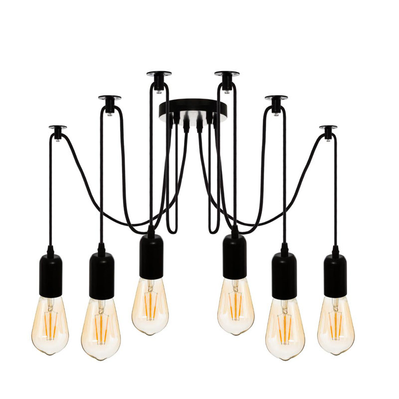 Katalina 6 - Light Black Cluster Pendant