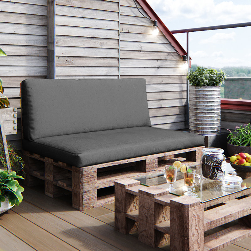 Touch 2 Piece Sofa Cushion Set, Anthracite