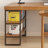 Brown + Black Rectangular Solid Wood + Iron art desk-2015411267