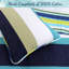 Ensemble de courtepointe réversible en coton standard bleu marine / bleu / vert 2 pièces BB2022-071-18451641