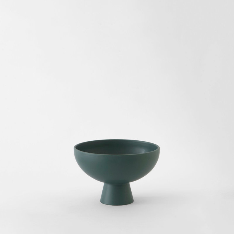 Strøm Handmade Decorative Bowl, 3.94" H x 5.91" W x 5.91" D, Green Gables