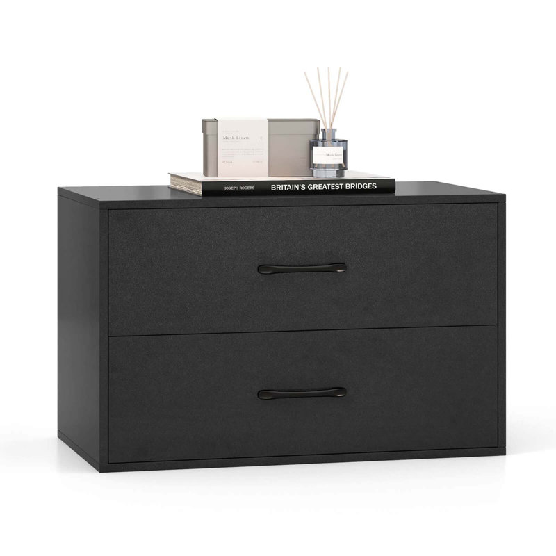  2-drawer Stackable Storage Organizer With Anti-topping Kits Stacking Drawer Chest