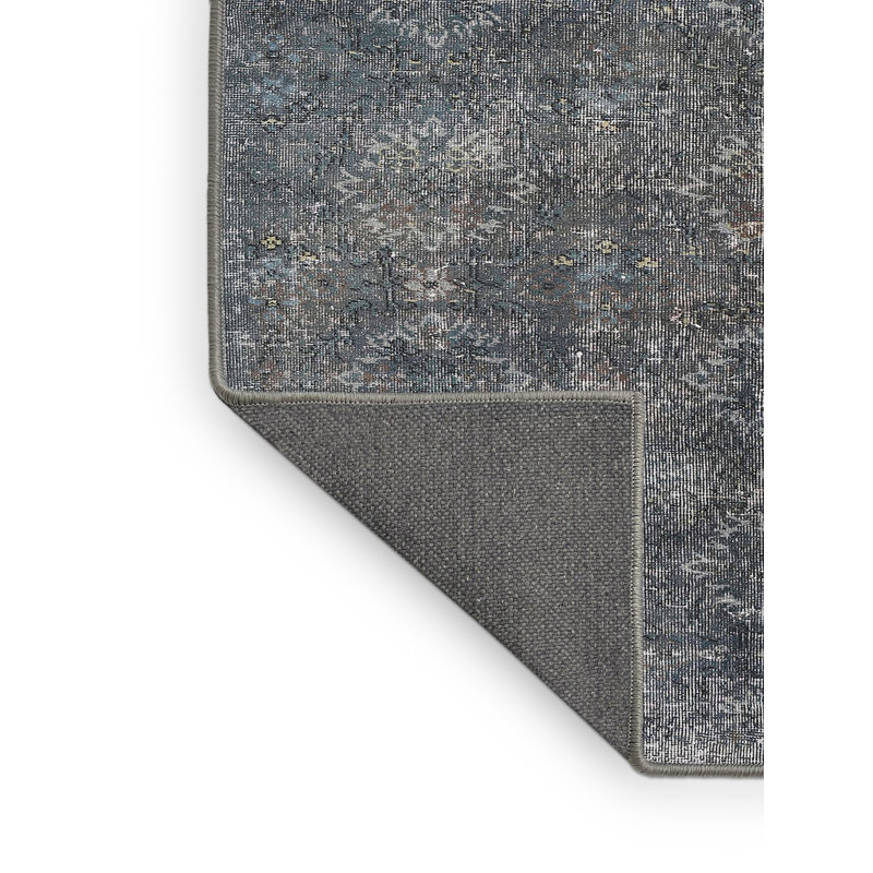 Tapis traditionnel noir / gris Janus, Rectangle 4 pi x 6 pi