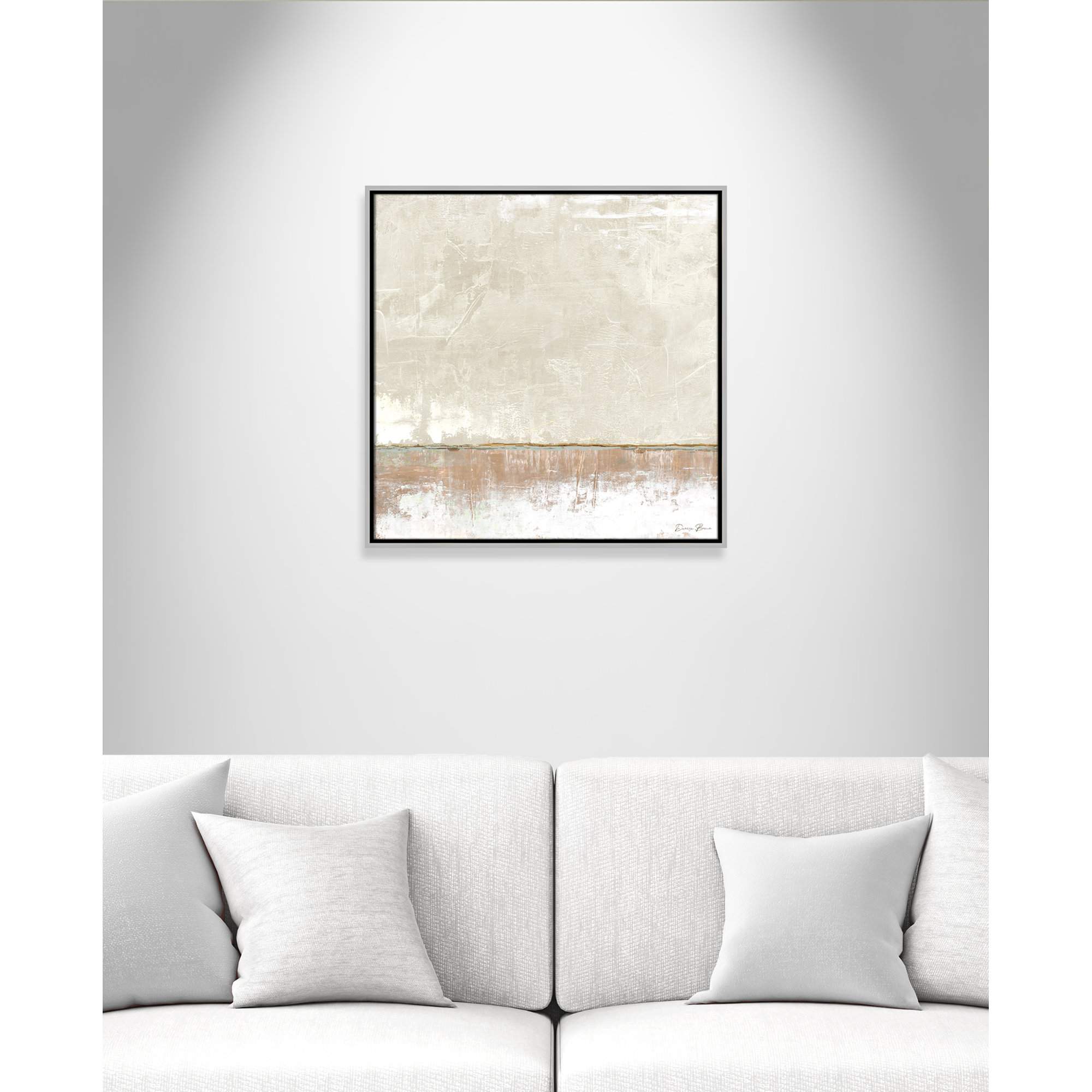 Better Days 2 - Floater Frame Print on Canvas, Silver, 25.5" H x 25.5" W