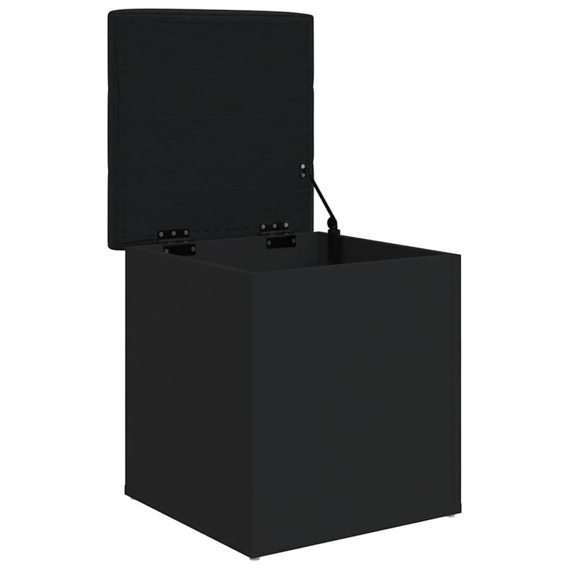 Engineered Wood Storage Bench, 45 cm H x 42 cm L x 42 cm D, Black