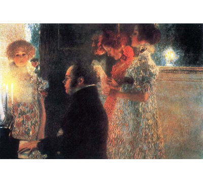 «Schubert at the Piano» par Gustav Klimt - reproduction imprimée
