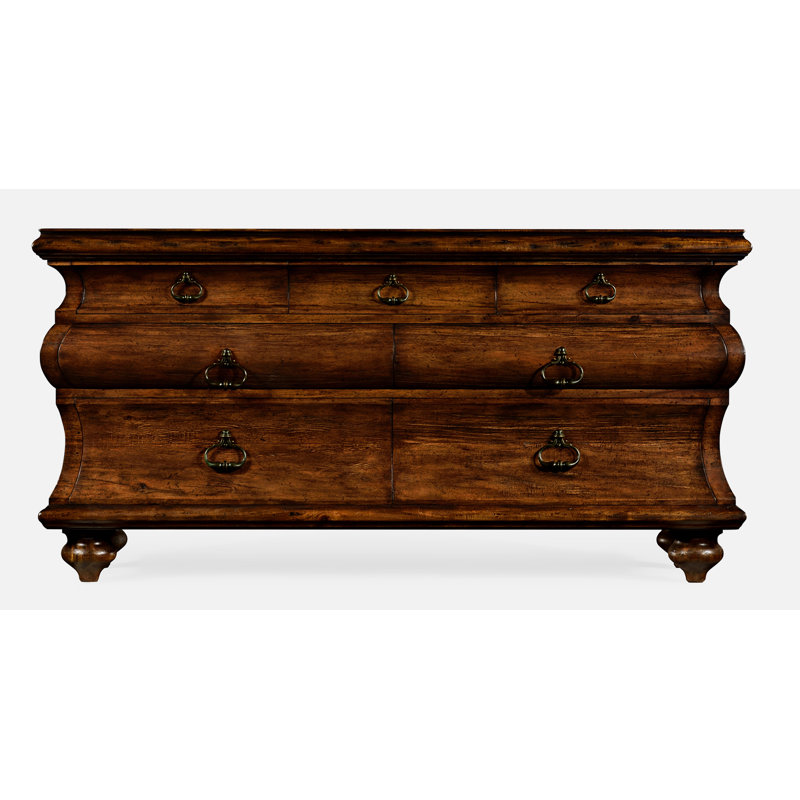 Commode double 7 tiroirs Artisan, Noyer rustique