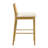 Tobias Coastal Modern Wood Bar Height Kitchen Bar Stool In Amber Glow Finish With White Boucle Fabric Upholstered Seat - Set Of 3-1583347396-1583347394-1583347395