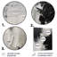 Décoration murale abstraite moderne noire et blanche sur métal-733683061