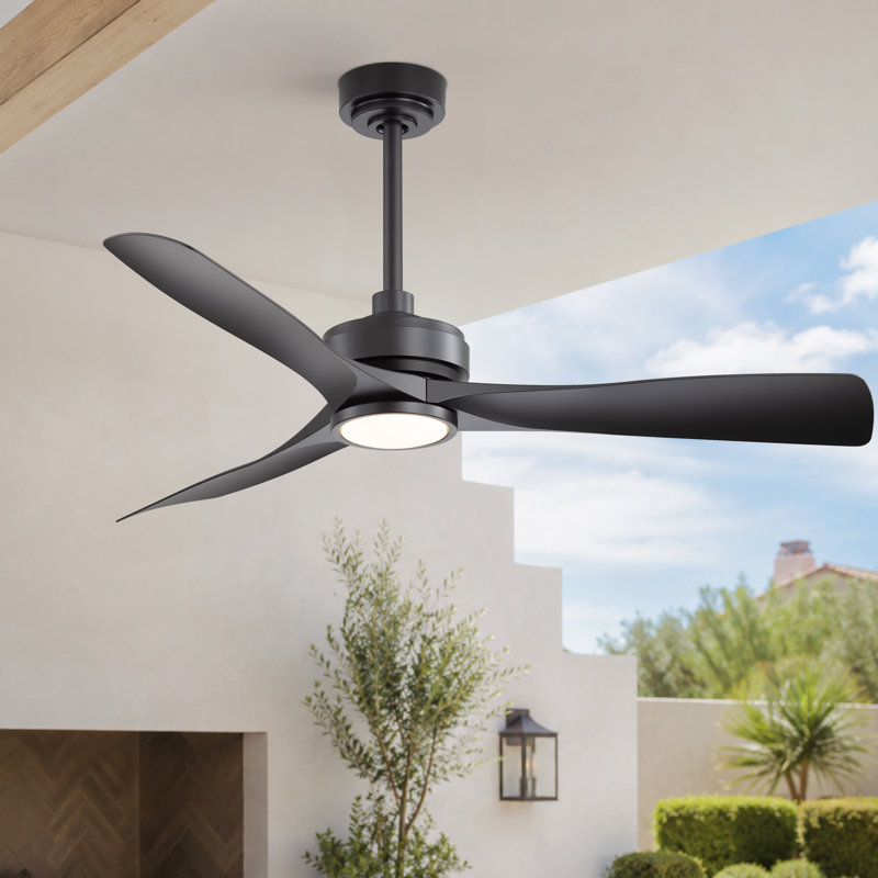 52 Inch Ceiling Fans With Lights, Outdoor Ceiling Fans For Patios Waterproof , Ceiling Fans For Indoor Exterior Porch Commercial