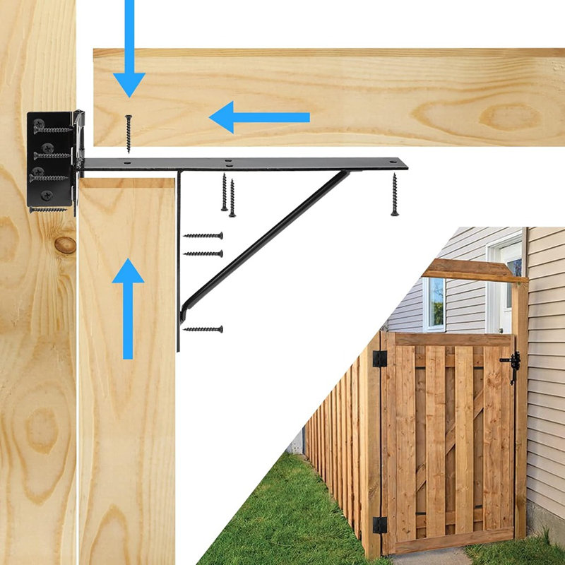 Robuste ensemble de barrière de clôture sans quincaillerie 2X4s