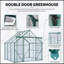 Base surélevée en polycarbonate à double porte 8X6FT-Green-119458142-119458143