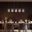 Lustre linéaire pour îlot de cuisine à 5 lumières de 47,2 po de largeur avec abat-jour en verre fumé fabriqué à la main