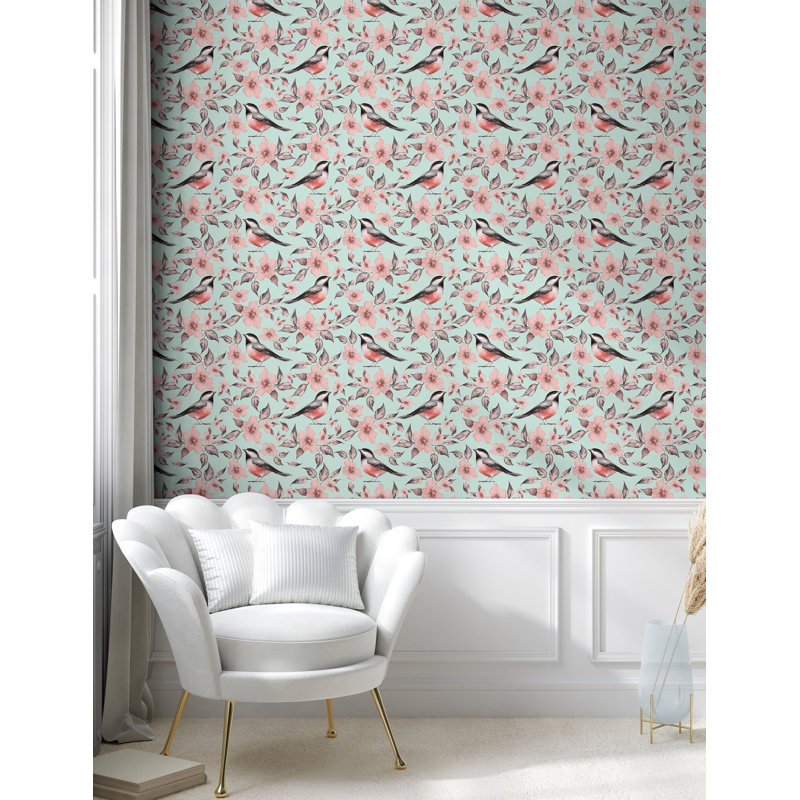 Naeem Roll, 36" L x 13" W, Pale Pink Almond Green
