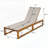 Outdoor Mesh Chaise Lounge With Durable Acacia Wood Frame, Perfect For Relaxing In The Sun-184769139