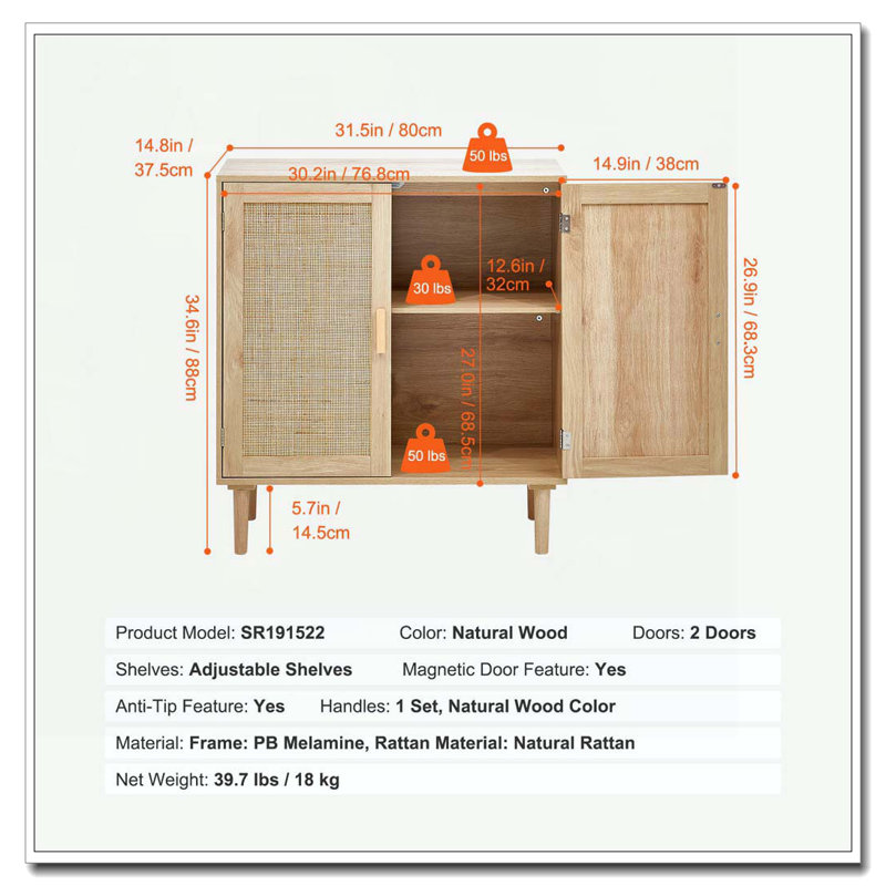 Rattan Cabinet, Rattan Storage Cabinet