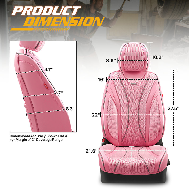 Ensemble complet de housses de siège en similicuir imperméable universel pour voitures, véhicules utilitaires et sacs gonflables