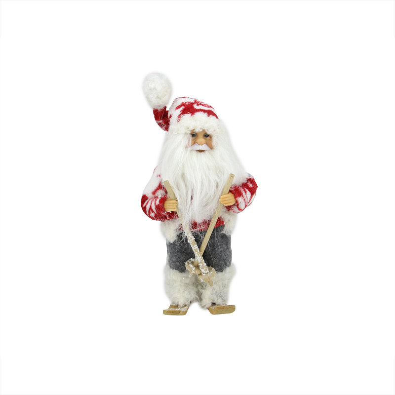 Figurine de Noël père Noël 9 po rouge et blanc