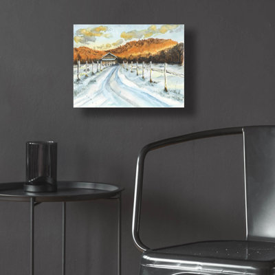 «Rocky Top Stables, South Shaftbury Vt» par Anika Goodhue, art mural en verre acrylique, 16 po x 12 po