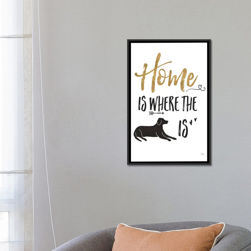 « animal love i », art textuel sur toile tendue, H 26 po x l 18 po x P 1,5 po, Toile avec cadre noir, Pas de tapis