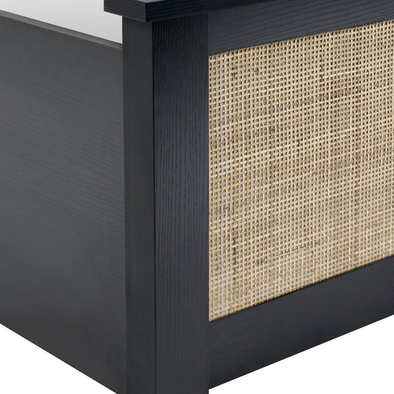 Gennaro Ottoman Bed, UK Double (150.5 x 206 cm), Black