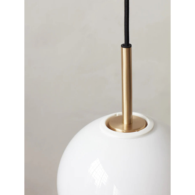 TR Bulb Series 1 - Light Pendant, Glossy White, Brushed Brass