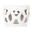 Table d'appoint cylindrique en céramique blanche 17 po x 10,5 po, émaillée, déformée - intérieur / extérieur, charmant tabouret d'appoint, glacis, utilisation polyvalente intérieure / extérieure, table de jardin élégante