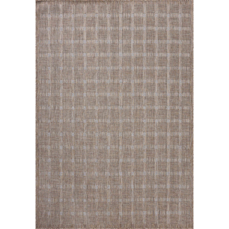 Amber Lewis x Loloi Indoor / Outdoor Topanga Natural / Bone Area Rug, Square 1'6"