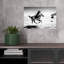 Galloping Mounted Archer Traditional Abstract Horse Landscape Winter Wall Art Print 1 Piece Wrapped Canvas Wall Art-1978993618