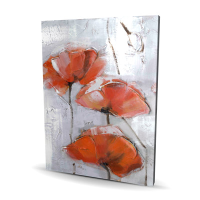 Abstract Poppies - Livingroom Flowers Canvas for Home Decor