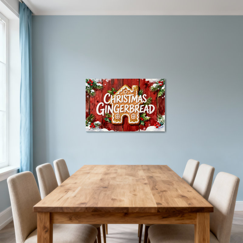 Motif de Noël maison en pain d'épice, H 28 po x l 40 po