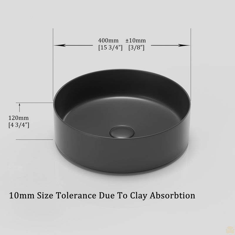 Lavabo de salle de bain vasque circulaire en céramique