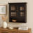 Cardonas Removable Over-The-Toilet Bathroom Wall Cabinet with Glass Doors, Adjustable Shelf & Open Storage-565280571