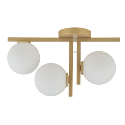 Glass Semi Flush Mount