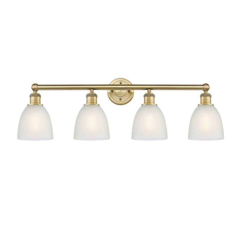 Philomene 4 - Light Dimmable Vanity Light, White, Brushed Brass