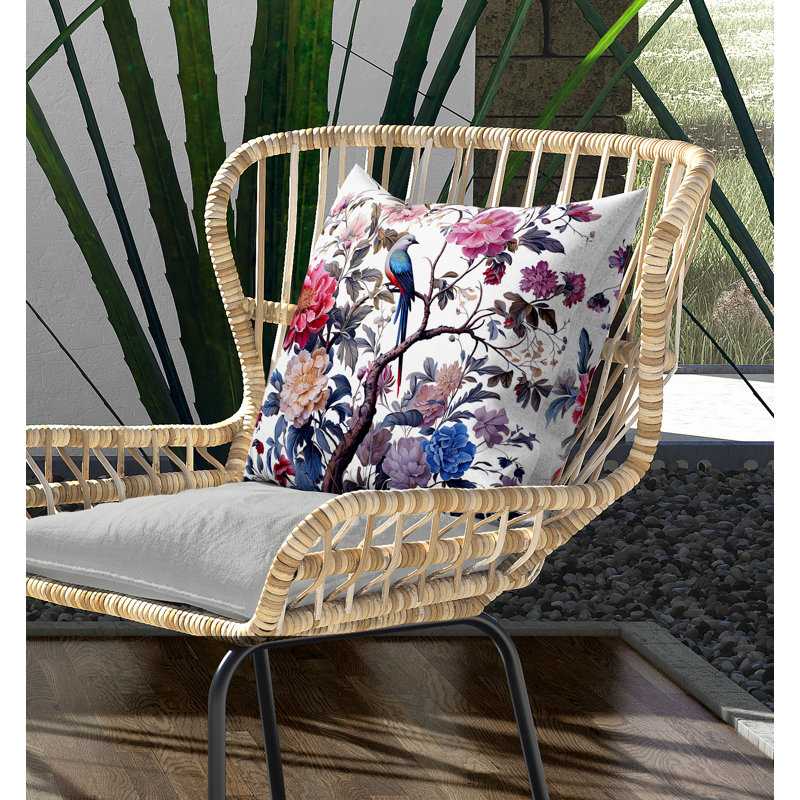Oreiller Bloom Bower Bliss, Blanc / rose / bleu