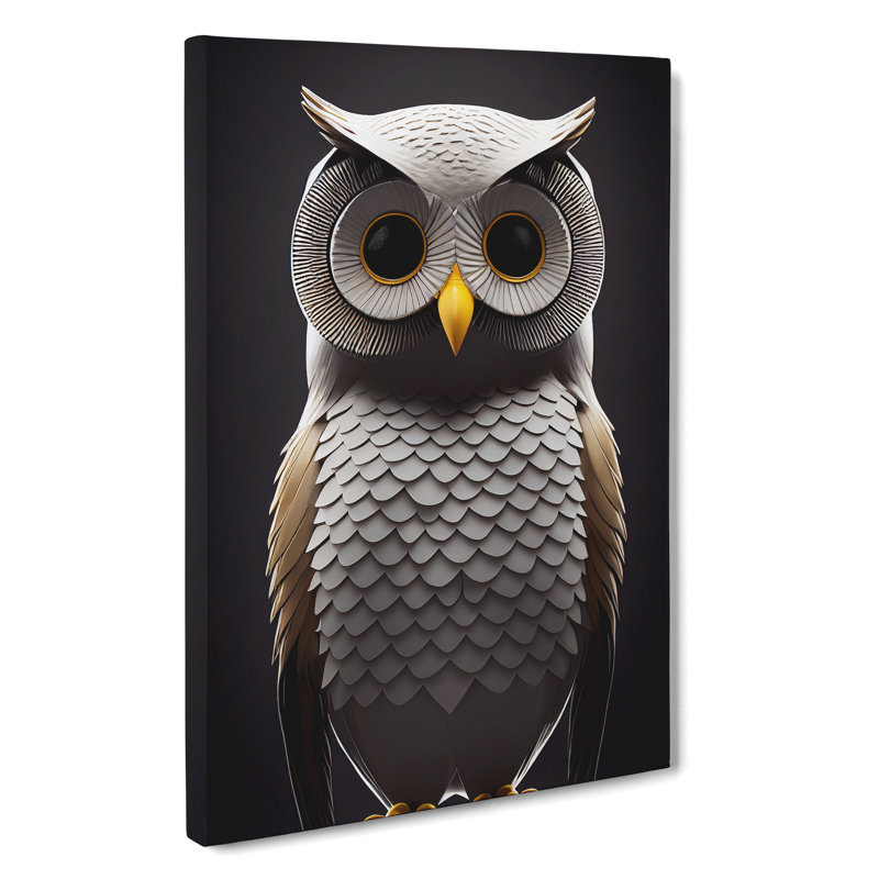 The Enlightened Owl - Wrapped Canvas, 50cm H x 35cm W x 3cm D