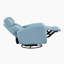 Fauteuil inclinable et oscillant pivotant en cuir fleur de qualité supérieure de 31,5 po avec pivot à 360 degrés Louis, mouvement doux et mousse enveloppée de Dacron-462848221