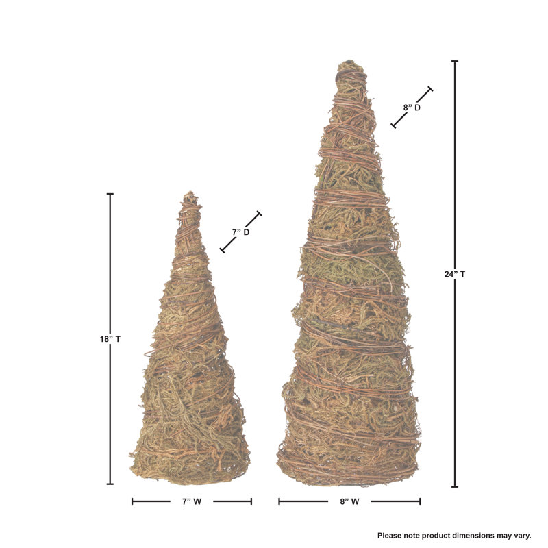 18-24" Vine/Moss/Twig Cone Tree