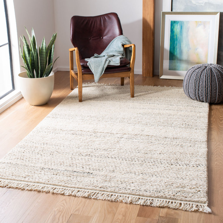 Tapis beige noué à la main Garland